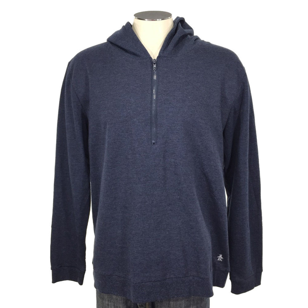 Original Penguin Zip Hoodie Sweatshirt Sky Captain Blue